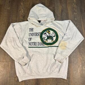 Vintage 90s University of Notre Dame Graphic Hoodie
